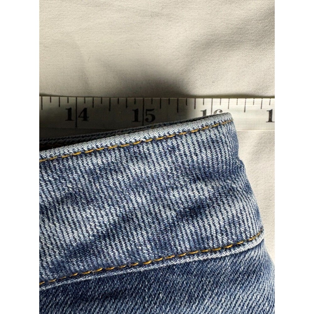 NA-KD Denim Maxi Skirt Contrast Panel Raw Hem Stretch Jean Women's M EU 40 - Picture 8 of 13